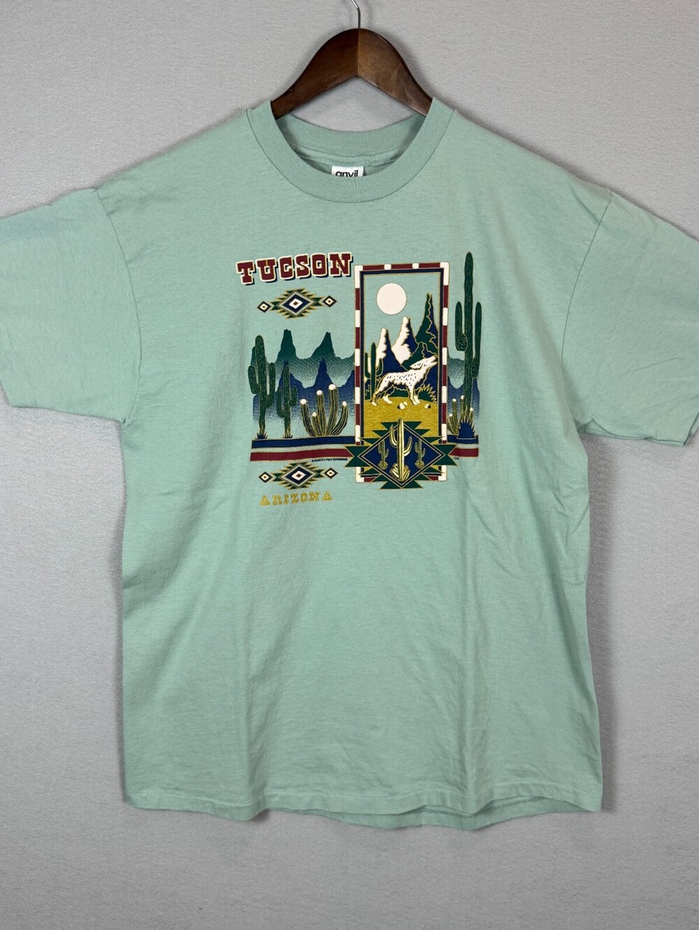 Anvil Mint Green Men XL Graphic T-Shirt Tucson Arizona